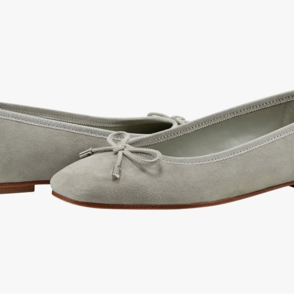 Chic Gray Women's Suede Ballet Flats